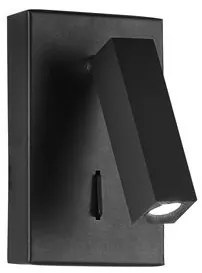 Aplica moderna cu reader LED directionabil Dona neagra NVL-9081352