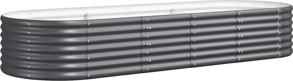 vidaXL Strat înălțat grădină 224x80x36 cm oțel galvanizat