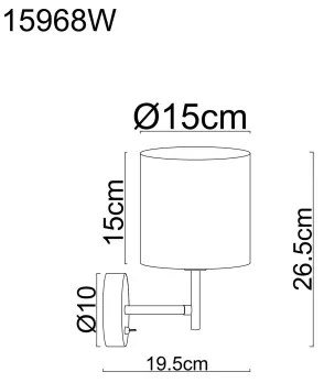 Globo 15968W - Aplică de perete DELEON, 1xE14/40W/230V
