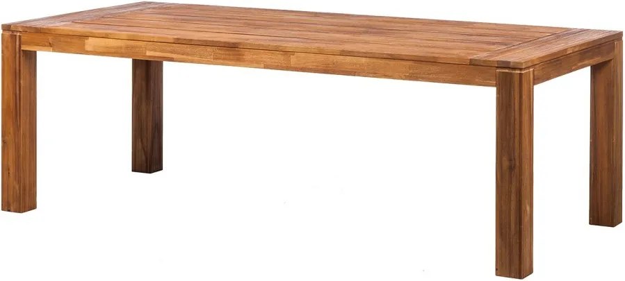 Masa de gradina Calla Millor III din lemn masiv de salcam, maro, 220 x 74 x 100 cm