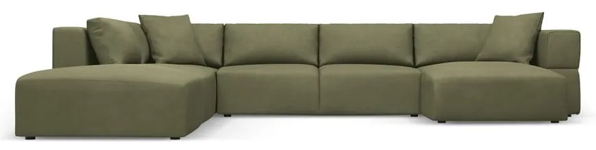 Colțar verde deschis (cu colț pe partea stângă /în formă de "U") Esther – Milo Casa