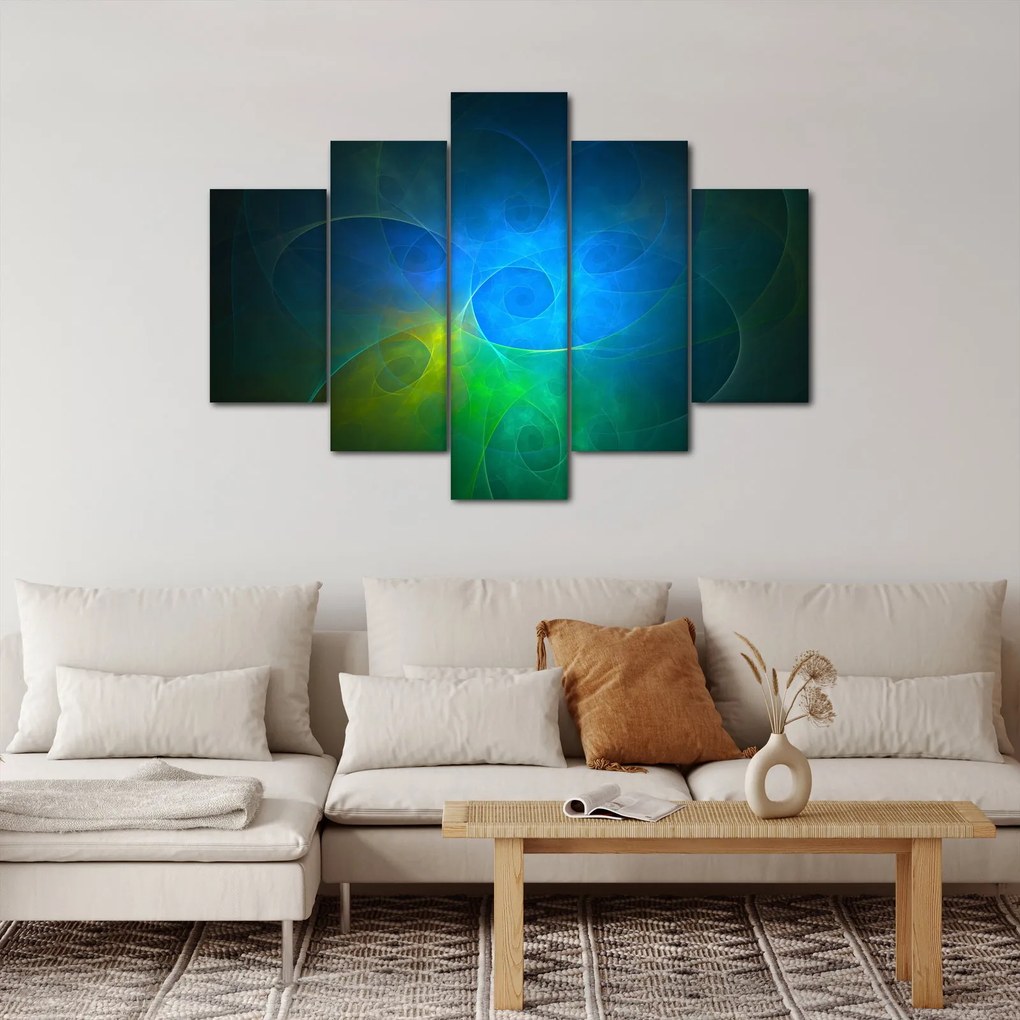 Tablou cu abstracțiune albastră (150x105 cm)