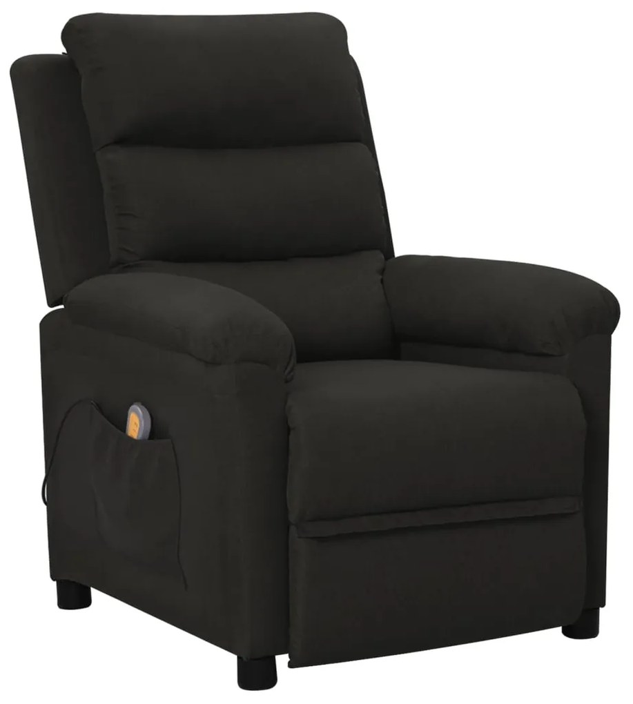 vidaXL Fotoliu de masaj, negru, țesătură