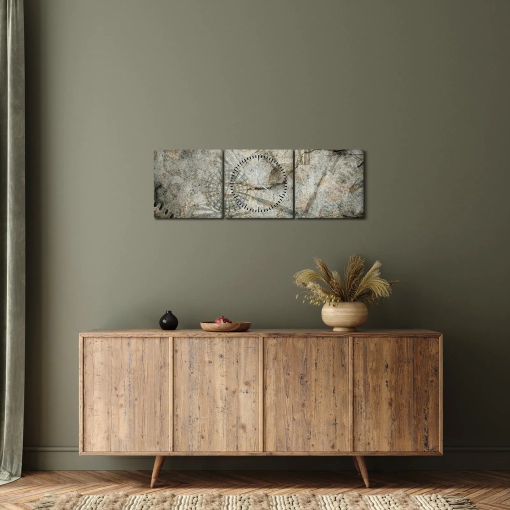 Tablou - Curgerea timpului (cu ceas) (90x30 cm)