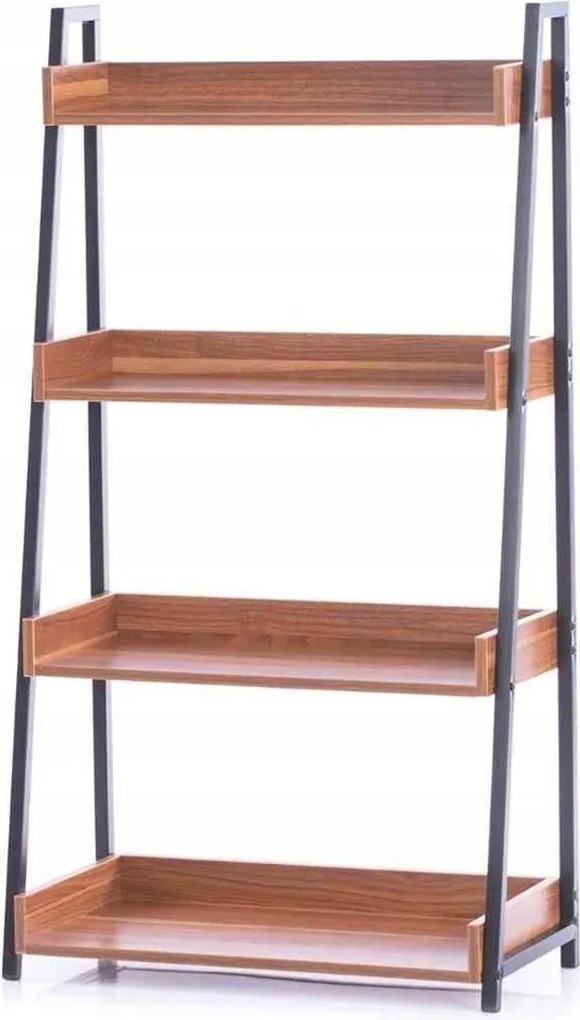 Etajera cu 4 rafturi in decor nuc TRAX