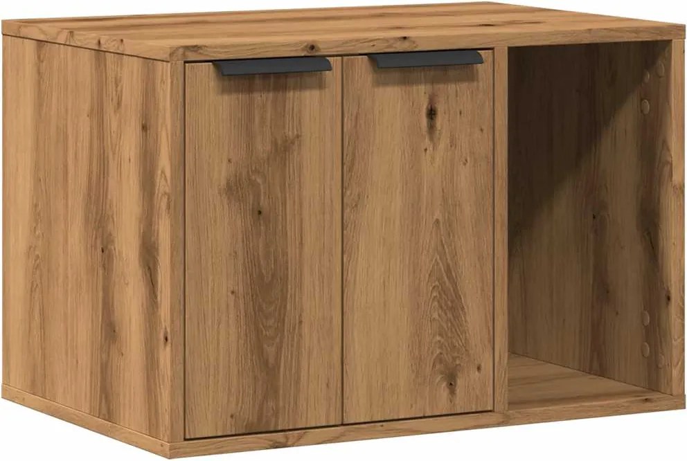 vidaXL Cutie litieră pisici stejar artizanal 60x40x40cm lemn prelucrat