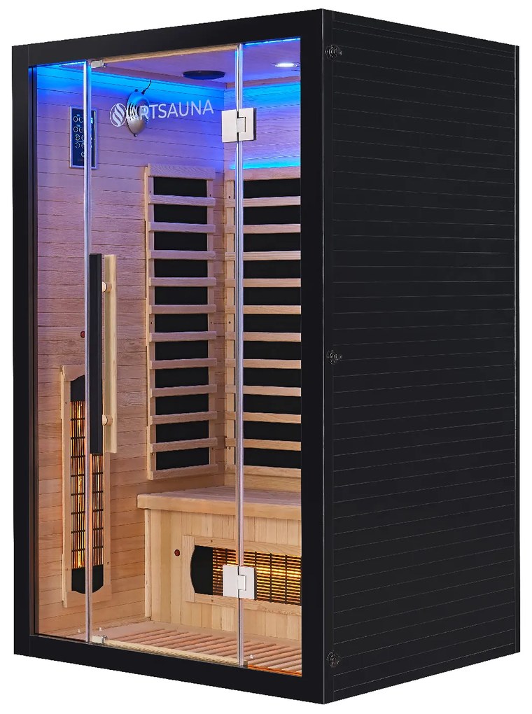 Infračervená sauna Skara čierna s technológiou Dual