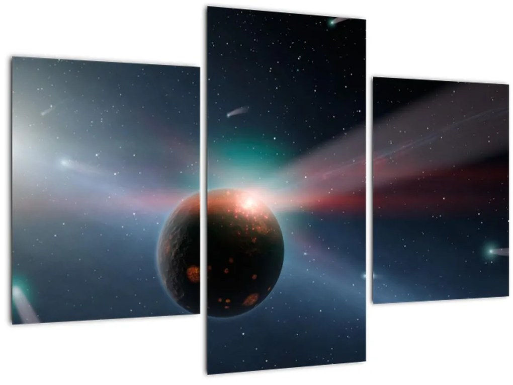 Tablou cu planetă mică (90x60 cm)