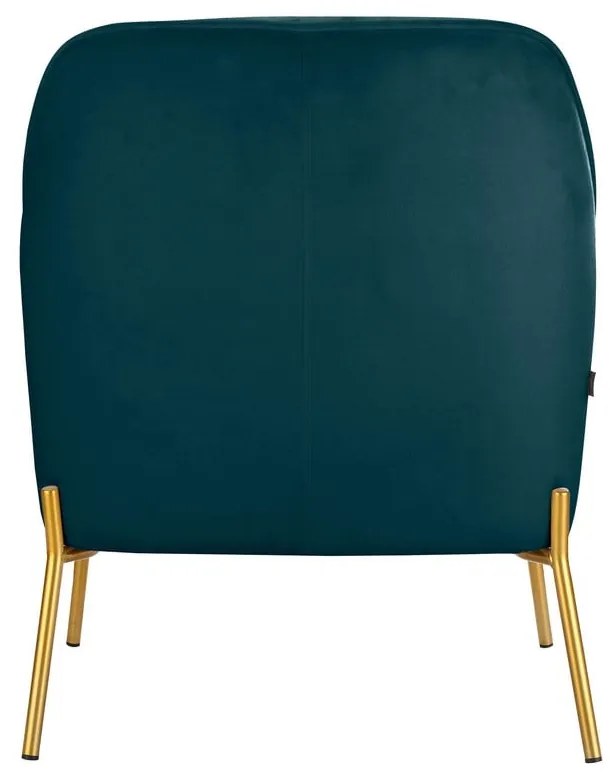 Fotoliu verde/albastru cu tapițerie din catifea Runa - Støraa