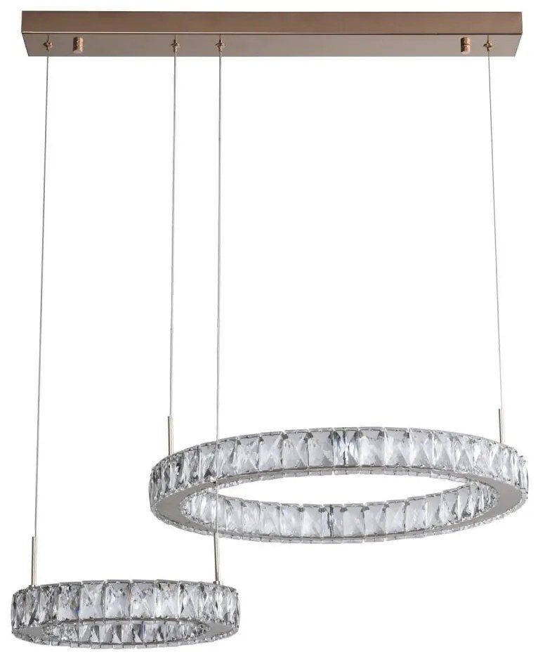 Zuma Line MD3713-2-3GT - Lustră LED suspendată pe cablu GIRONA, LED/36W/230V, roz auriu