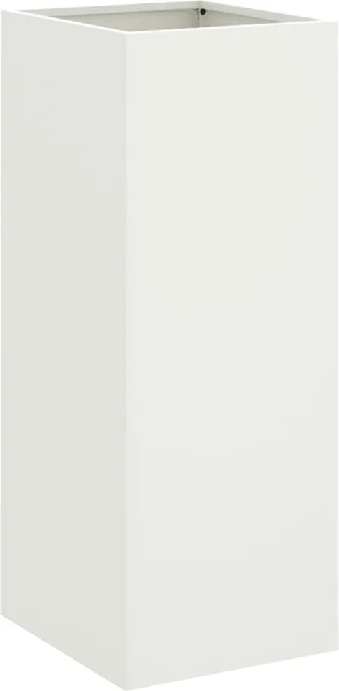 vidaXL Jardinieră, alb, 32x29x75 cm, oțel