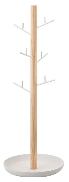 Suport bijuterii cu detalii din lemn de fag YAMAZAKI Tosca Branch, alb