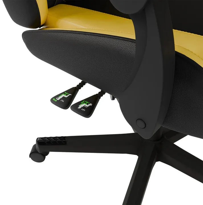 Juskys Scaun de birou HyperSeat - negru/galben