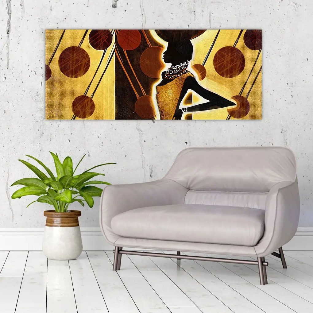 Tablou cu pictură artistică străveche (120x50 cm)