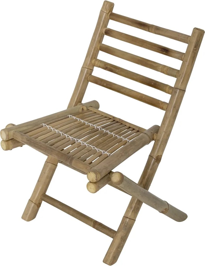 Scaun pliabil de exterior natur din lemn de bambus, „Sole Mini”