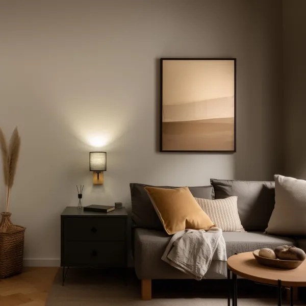 Lampă de perete Brilagi NUBILA WOOD 1xE27/25W/230V stejar/negru