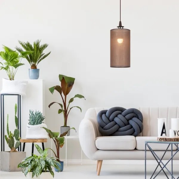 Lustră LED pe cablu NOEL MINI 1xE27/60W/230V maro