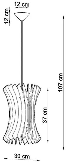 Lustră pe lanț ORIANA 1xE27/60W/230V