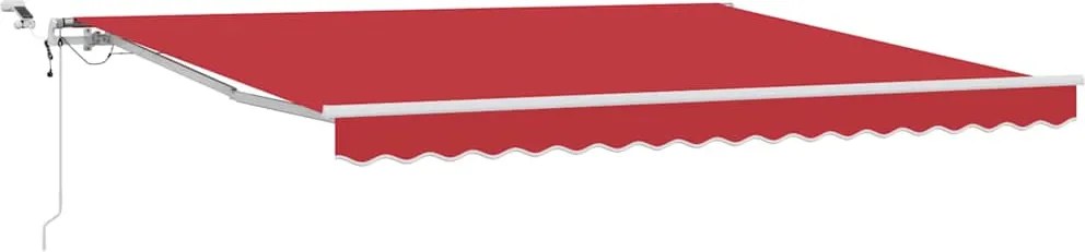 vidaXL Cortina Retractabilă Roșu 400 × 350 cm Poliester și metal