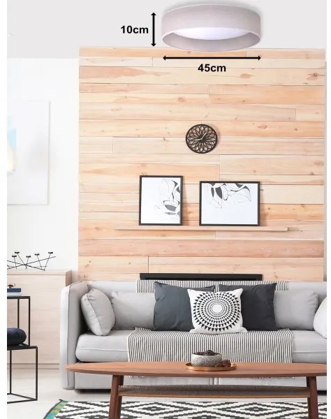 Plafonieră LED Duolla ROLLER LED/24W/230V d. 45 cm gri deschis