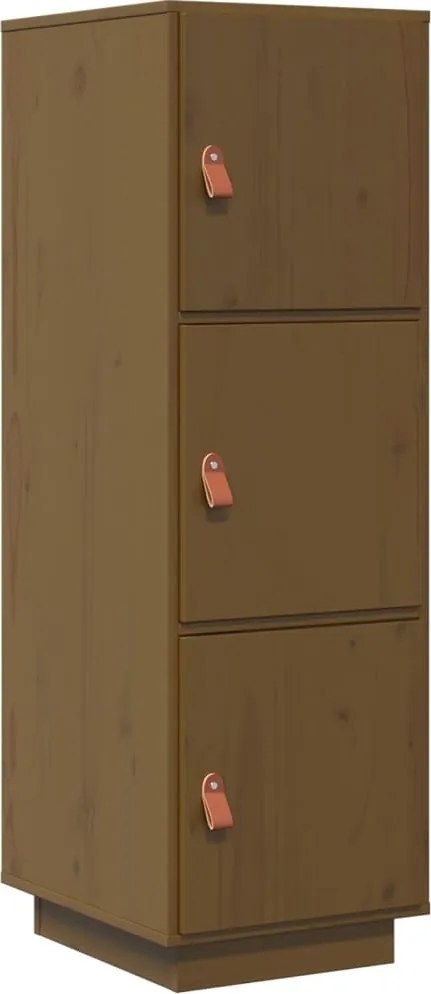 vidaXL Dulap înalt, maro miere, 34x40x108,5 cm, lemn masiv de pin