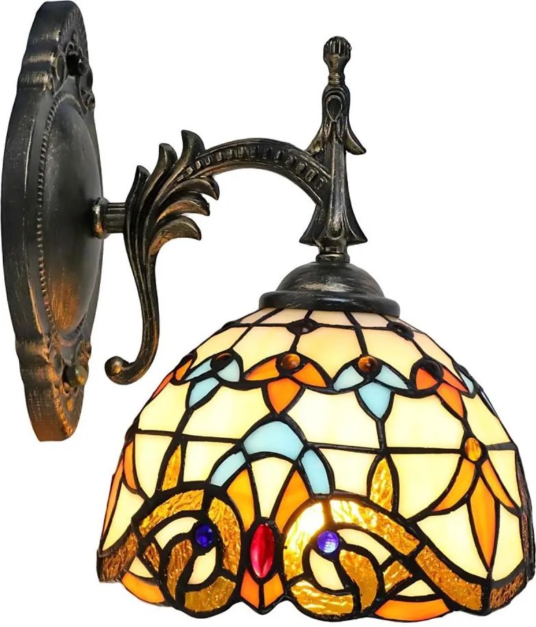Brilagi - Lampă de perete Tiffany cu vitralii MIRABELLA 1xE14/40W/230V