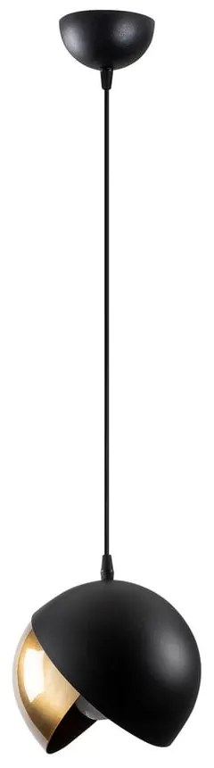 Lustră neagră/aurie cu abajur din metal ø 20 cm Berceste – Opviq lights