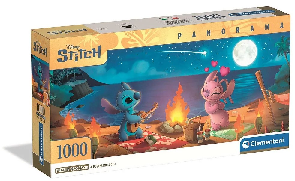 Disney Lilo și Stitch Puzzle Panorama Compact 1000 piese Clementoni