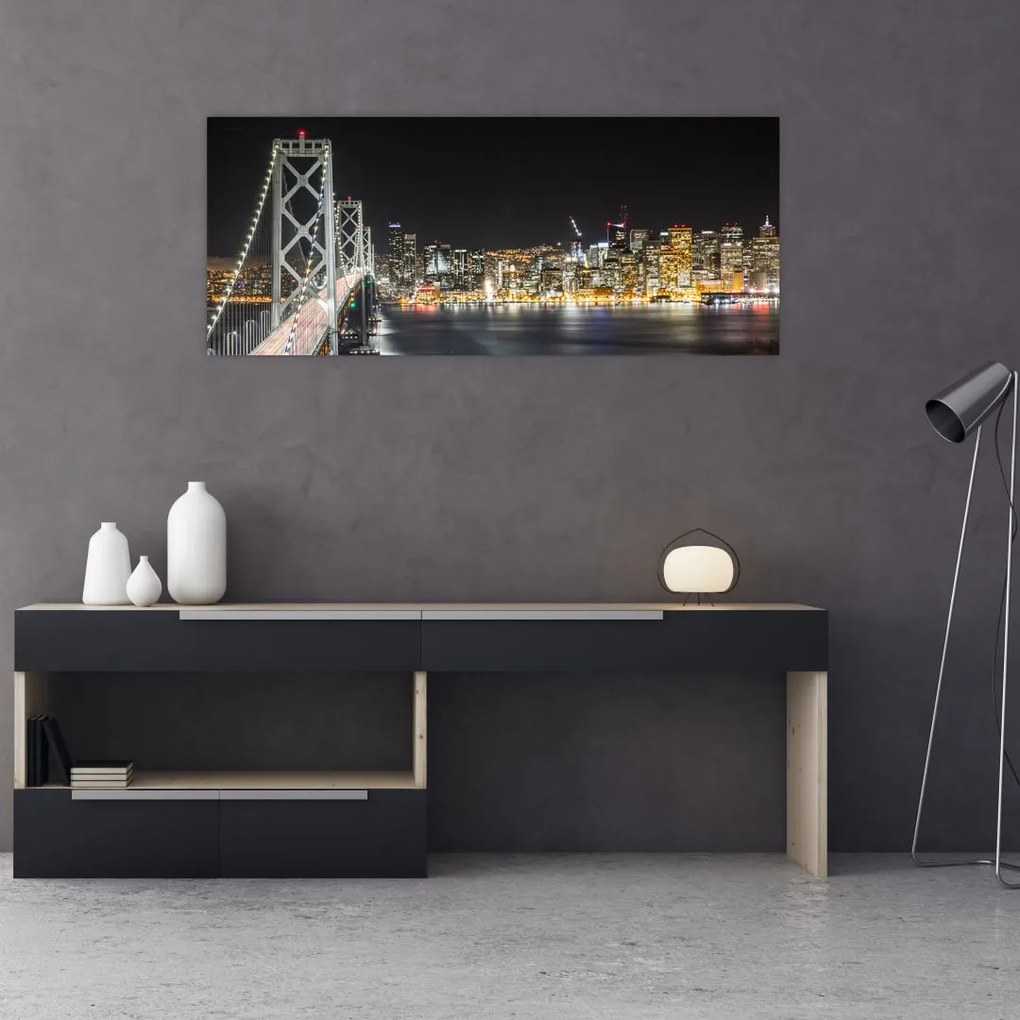 Tablou cu podul Brooklin și New York (120x50 cm)