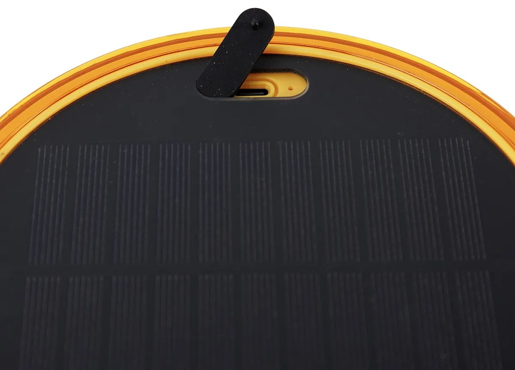 Lampă de masă portocalie din plastic, cu LED, reîncărcabilă solar, IP44 - Ambar