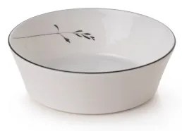 Set de veselă 27 piese din porțelan, alb/negru