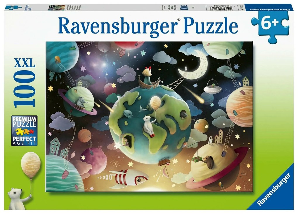 PUZZLE PLANETE, 100 PIESE - RAVENSBURGER (RVSPC12971)
