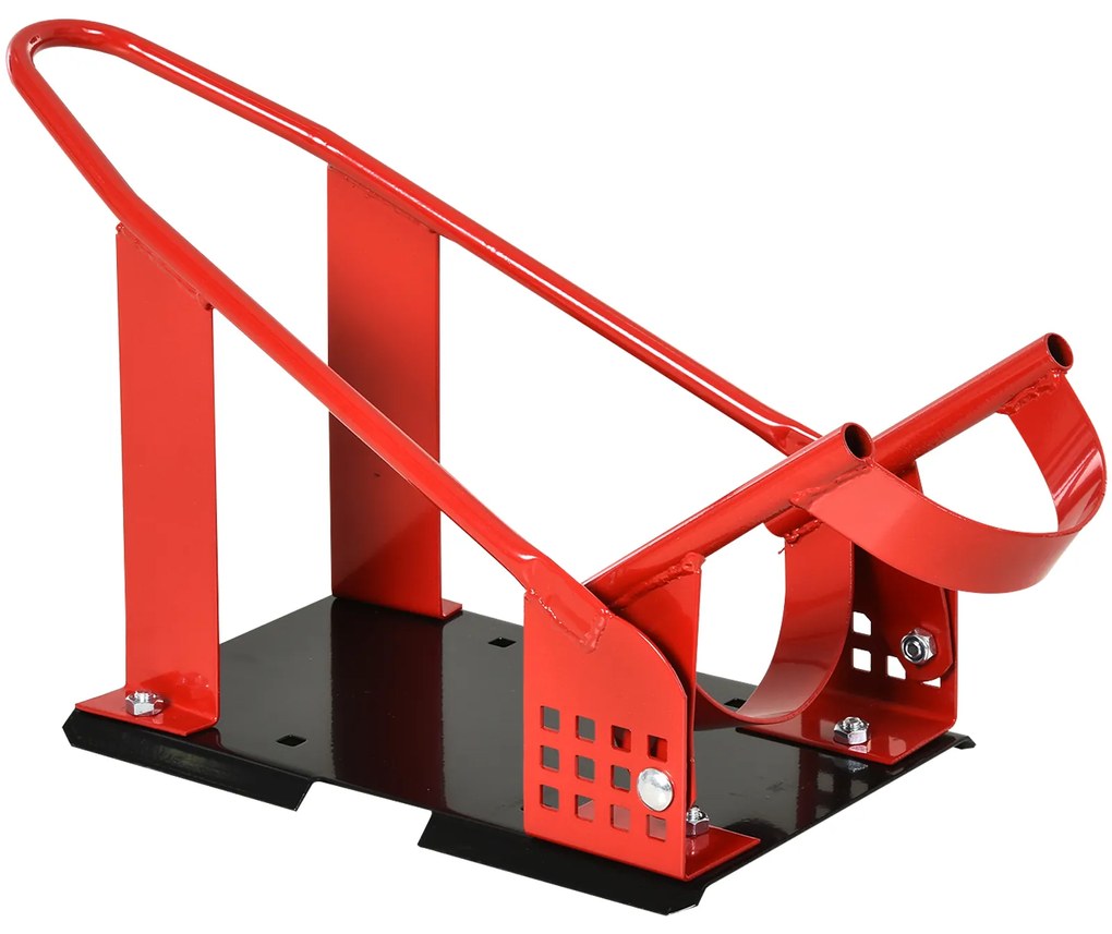 HOMCOM Suport Frontal Metalic pentru Motociclete, Capacitate 450 kg, cu Secțiuni Pre-găurite, 27.5x51-69x34 cm, Negru | Aosom Romania