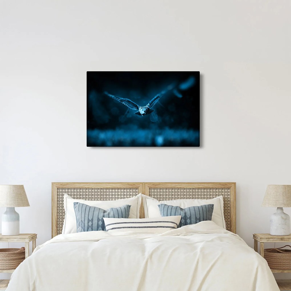Tablou cu bufnița zburând (90x60 cm)