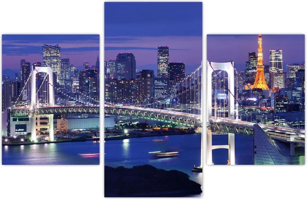 Tablou metropolei nocture (90x60 cm)
