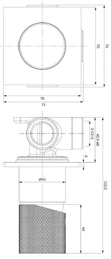 Baterie dus incastrata Omnires Contour antracit periat cu corp ingropat