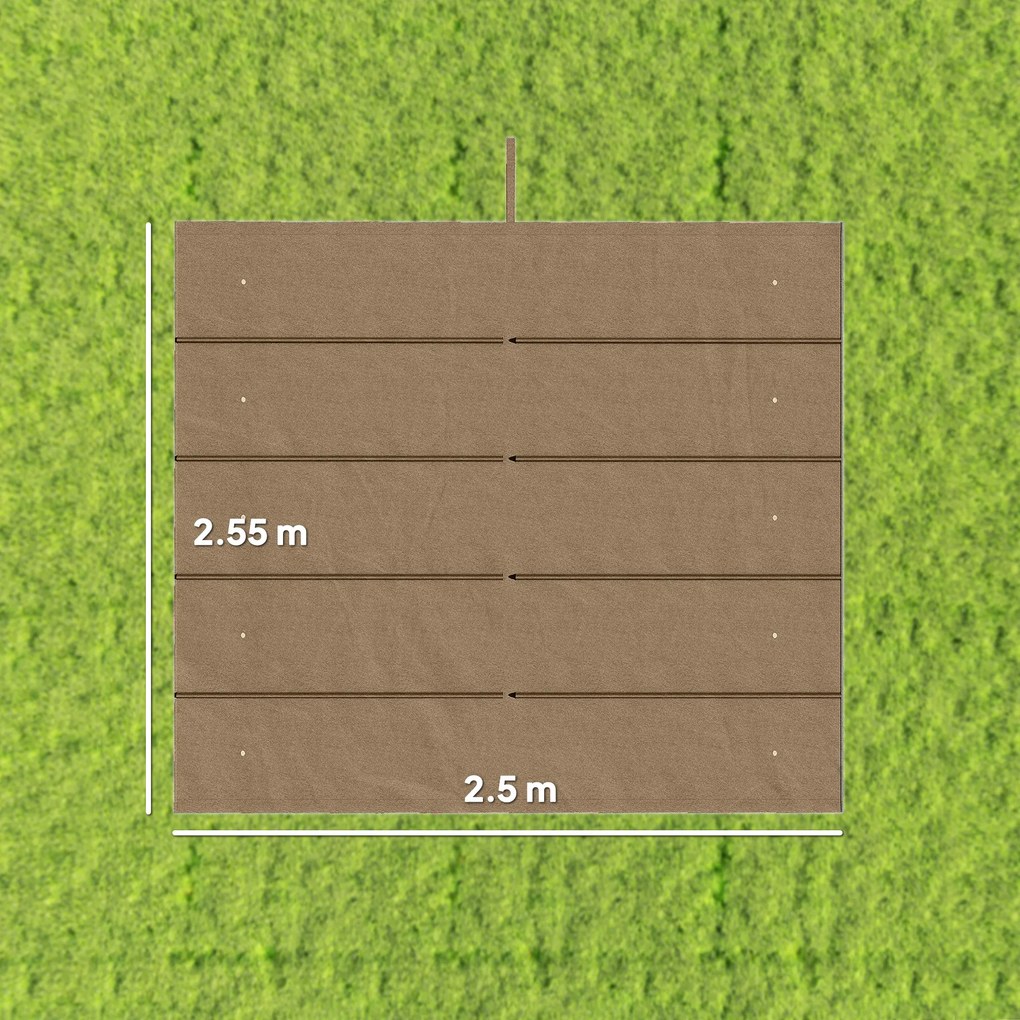 Outsunny Tettuccio di Ricambio per Gazebo 3x3 m con 10 Fori di Drenaggio Grigio | Aosom Romania
