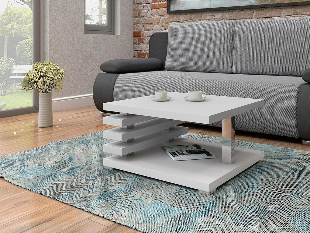 Măsuță de cafea Koramo (Alb). Promo -16%. 1054270