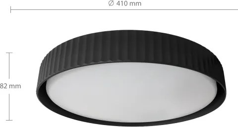 Brilagi - Plafonieră LED dimerizabilă LUCIA LED/48W/230V Ø 41 cm neagră + telecomandă