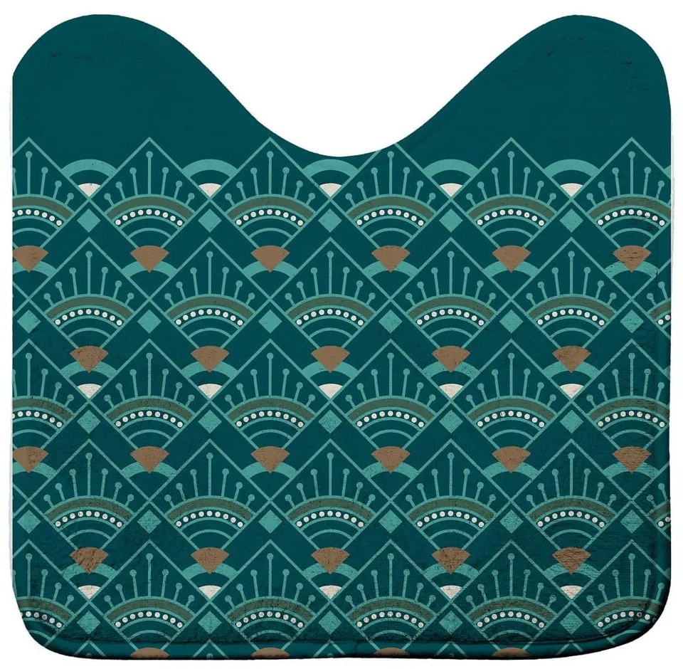 Covoraș de baie petrol pentru WC 45x45 cm Imperia – douceur d'intérieur