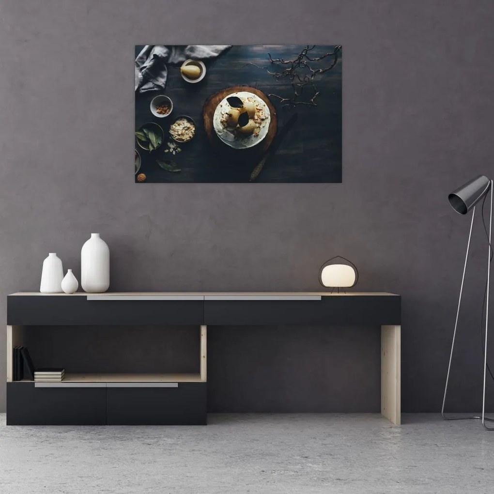 Tablou cu desert pe masă (90x60 cm)
