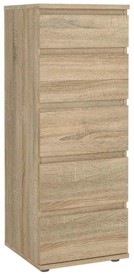 Comodă în culoare naturală înaltă cu aspect de lemn de stejar 40x107 cm Nova – Tvilum