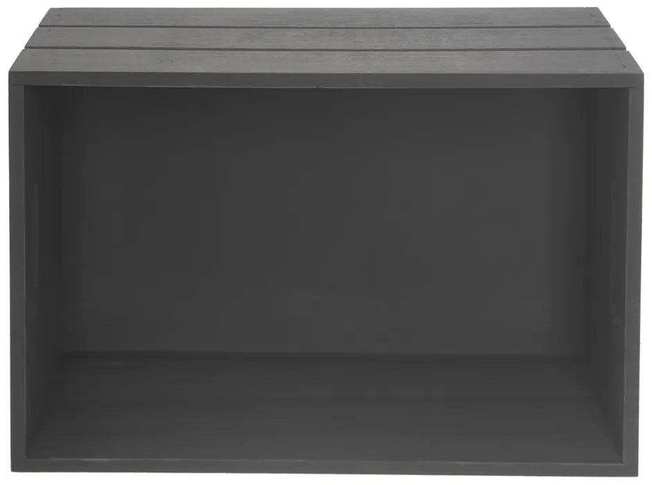 Cutie de depozitare gri antracit din lemn 36x26x15 cm – Orion