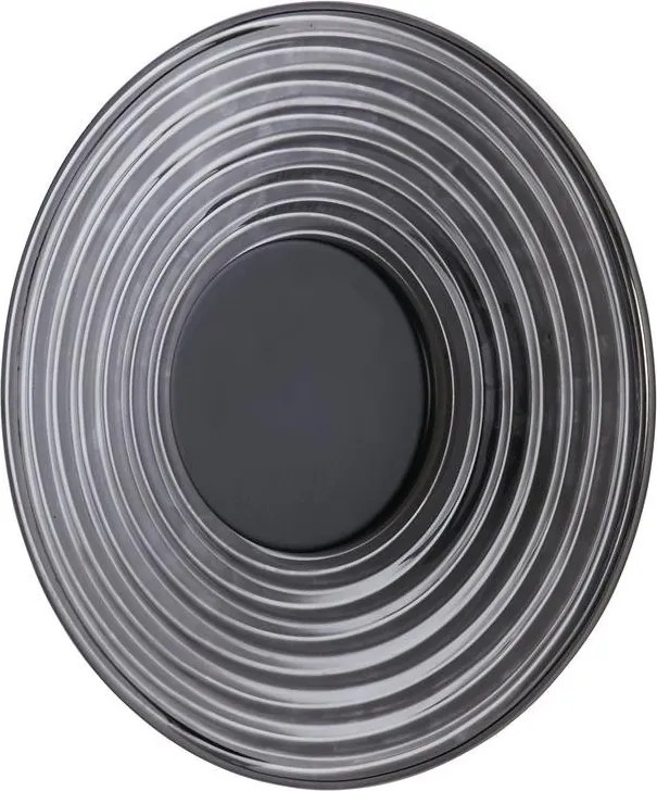 Aplica LED metal negru mat sticla fumurie Cleo