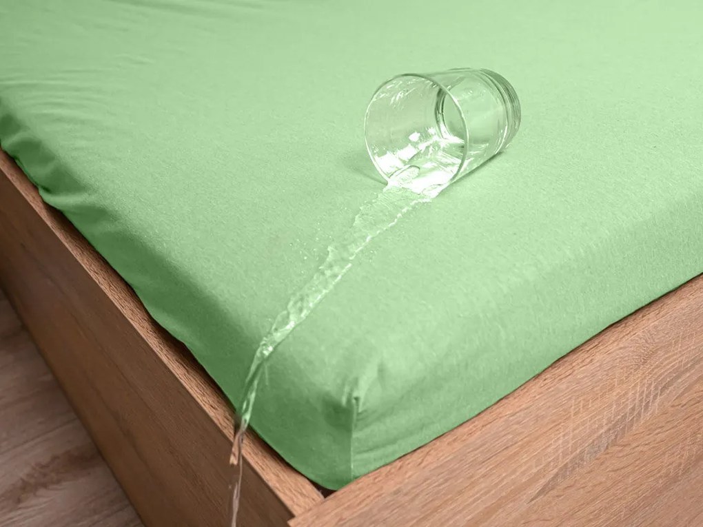 Cearsaf impermeabil JERSEY 70x140 cm, verde