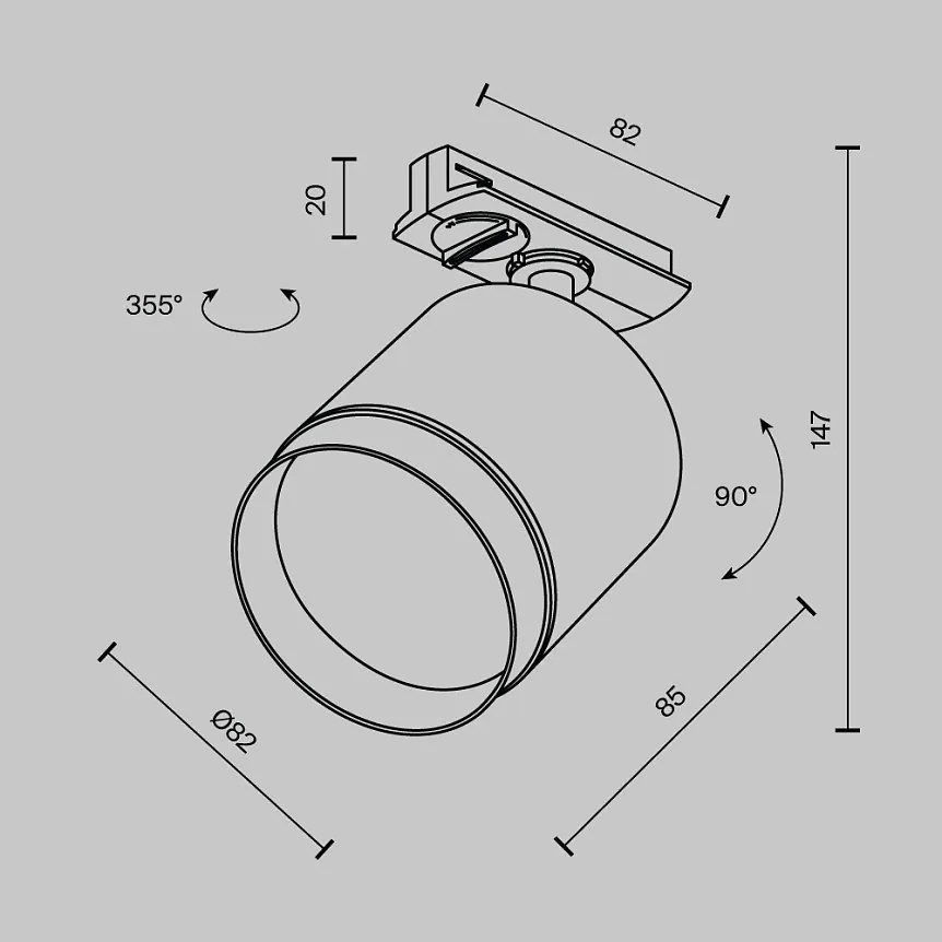 Accesoriu, Spot pentru sinele monofazate Unity, Polar auriu mat