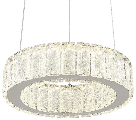 Lustră LED dimabilă pe cablu Globo 67162-30 MUCKY LED/30W/230V d. 30 cm + telecomandă