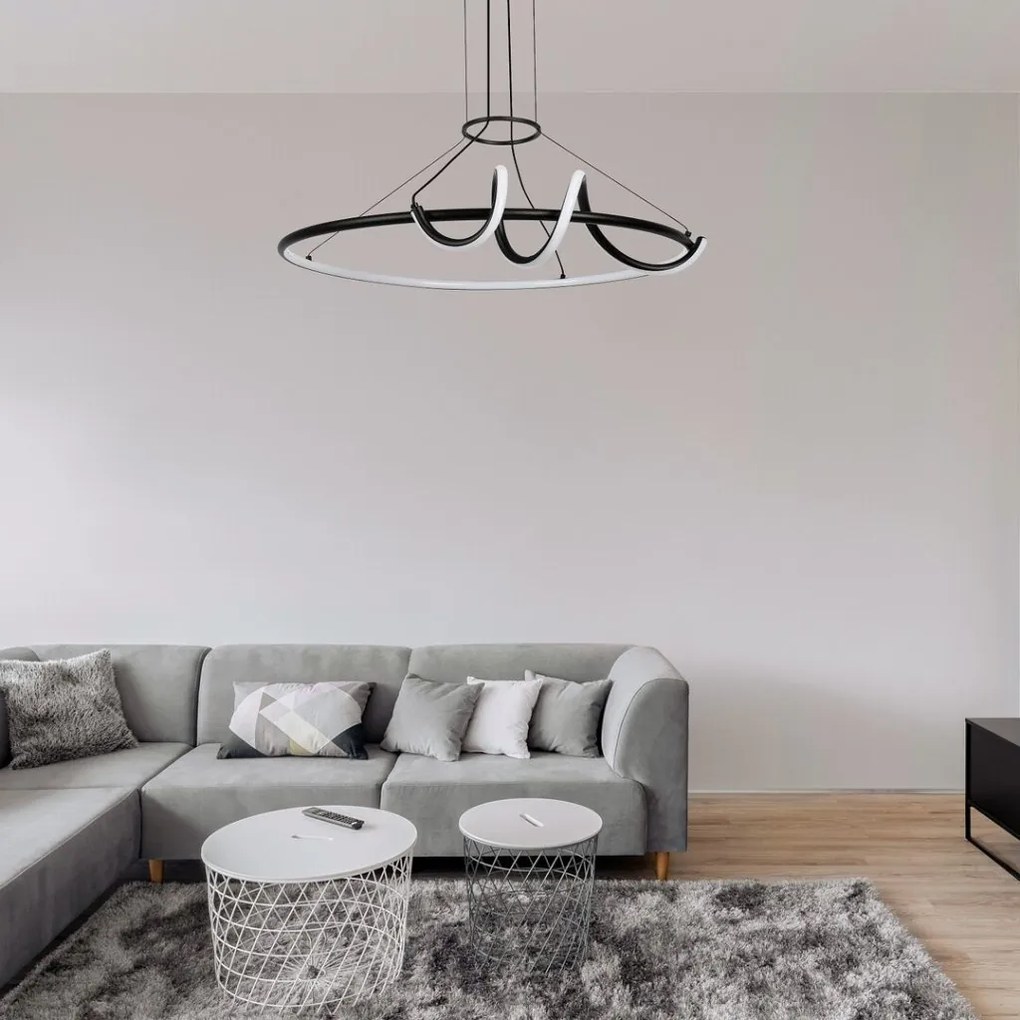 Lustra LED suspendata cu telecomanda Menazi