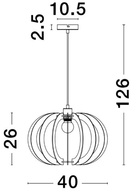 Pendul design modern OTTOLINE alb, maro