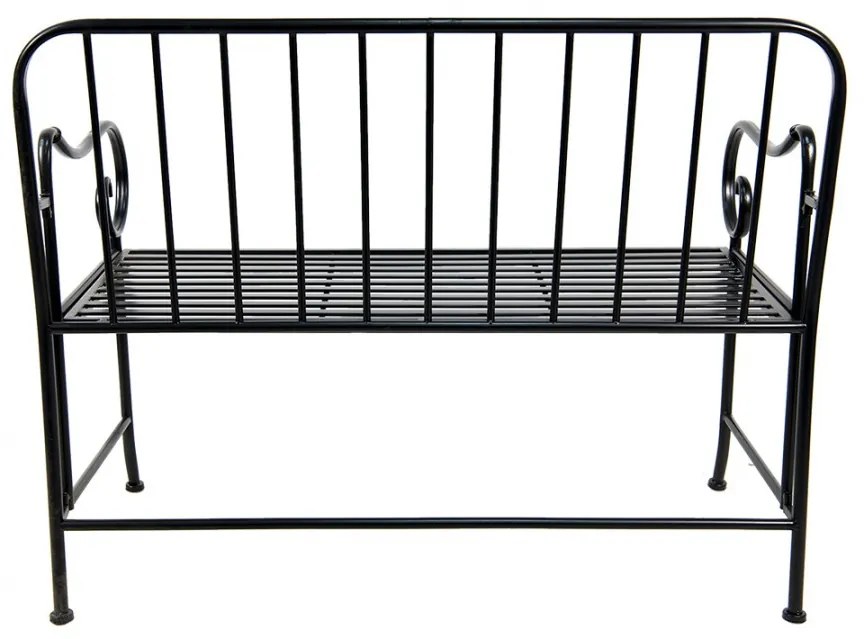 Banca de gradina, negru, din metal